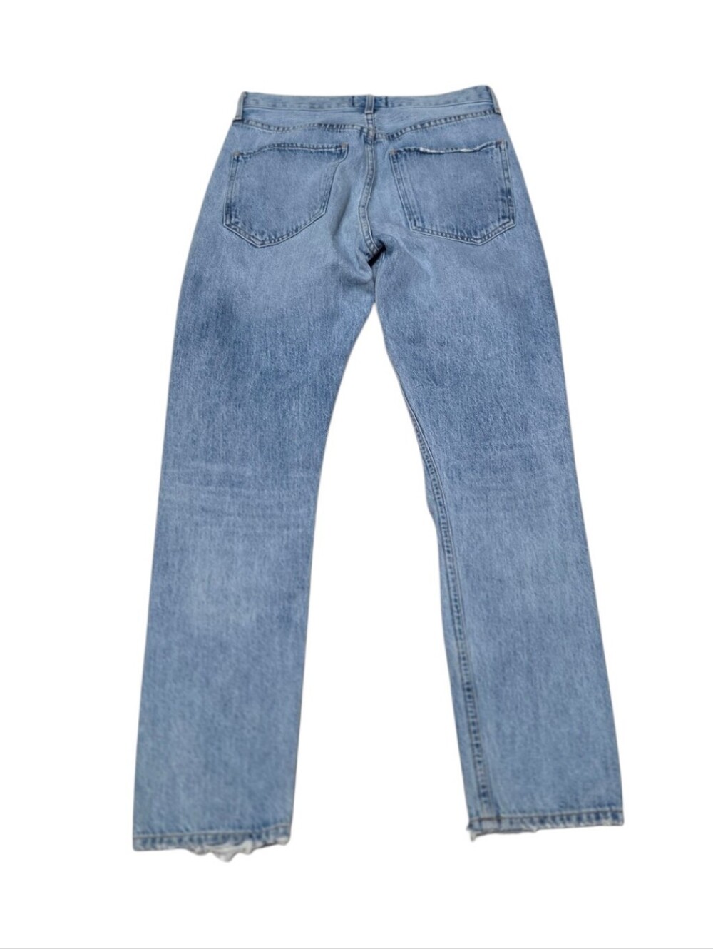 AGOLDE Jamie High Rise Distressed Light Wash Ankle Denim Jeans - Picture 4 of 9